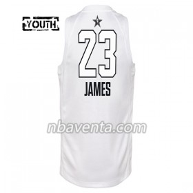 Camiseta Niños Cleveland Cavaliers LeBron James  23 2018 All Star Jordan Brand Blanco Swingman